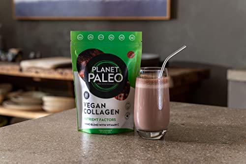 Planet Paleo Vegan Collagen (Chocolate, 255g) - Vegan Collagen Powder - High Protein Planet PaleoBuy Supplements Australia
