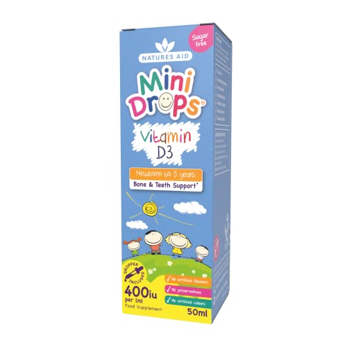 Natures Aid Vitamin D3 Mini Drops for Infants and Children, Sugar Free, 50ml natures aidBuy Supplements Australia