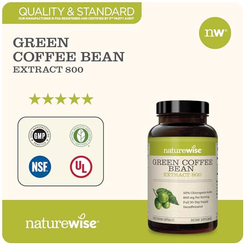 NatureWise Green Coffee Bean Extract - Pure Green Coffee Bean Capsules 800mg NatureWiseBuy Supplements Australia
