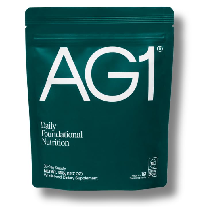 AG1 Greens Powder Refill Pouch – 75 Vitamins, Multivitamin & Probiotic | Gut Health Support | Vegan, Keto, Gluten Free | Athletic Greens Supplement - Pouch Only, Classic Formula AG1 buy supplements Au