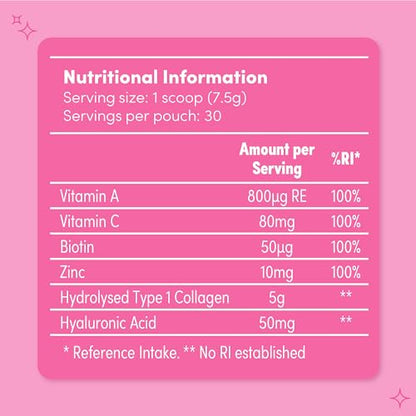 SOLV Premium 5000mg Pure (Type 1) Marine Collagen Peptides 50mg Hyaluronic Acid, Vit C, Biotin, Vitamin A SOLVBuy Supplements Australia