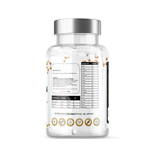 Pure Collagen Supplements Capsules Grass Fed Advanced Multi Collagen Peptides K GEN rejuvenation nutritionBuy Supplements Australia