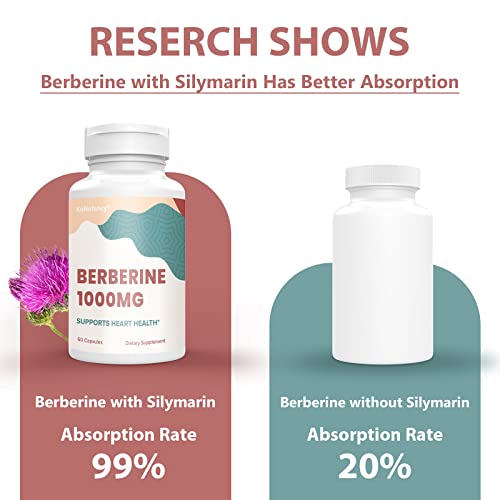KoNefancy Berberine 1000mg with Silymarin,High Absorption Berberine HCL Supplements KoNefancyBuy Supplements Australia