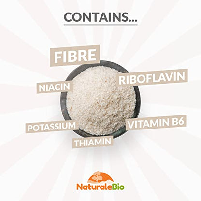 Organic Psyllium Husk - 99% Purity - 200g. Pure & Natural Psyllium Seed Husks NaturaleBioBuy Supplements Australia