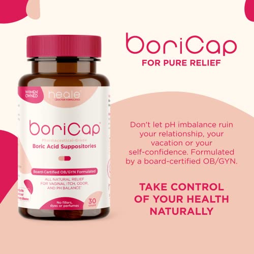 BoriCap - Boric Acid Suppositories for Women - 600 mg - Vaginal Health, pH Balance, Itch & Odor - Natural BoriCapBuy Supplements Australia