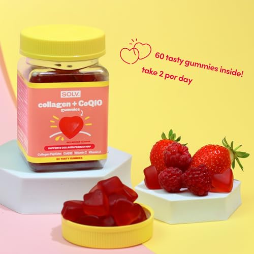 Collagen Peptides CoQ10 Vitamin Gummies. Vitamins A C Supplement, Biotin. Supports Collegen SOLVBuy Supplements Australia