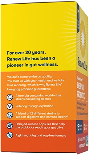 Renew Life Everyday Probiotic Capsules, Daily Supplement Supports Urinary, Digestive Renew LifeBuy Supplements Australia