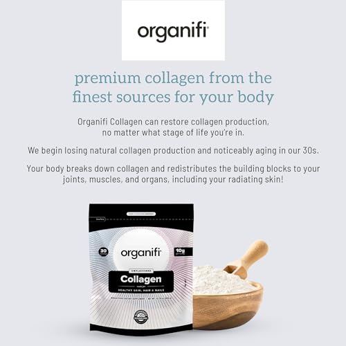 Organifi Collagen Powder - Fuller Hair, Stronger Nails, and Radiant Skin - Replenish OrganifiBuy Supplements Australia