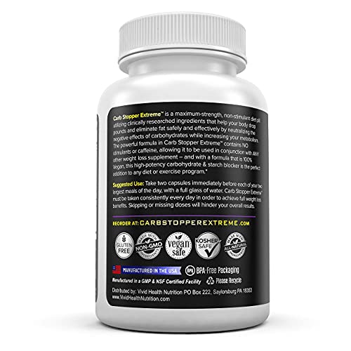 Carb Stopper Extreme: Maximum Strength, Natural Carbohydrate and Starch Neutralizer Carb Stopper ExtremeBuy Supplements Australia
