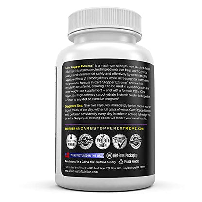 Carb Stopper Extreme: Maximum Strength, Natural Carbohydrate and Starch Neutralizer Carb Stopper ExtremeBuy Supplements Australia
