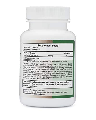 Theacrine (Teacrine) 100 Mg, 60 Capsules - Energy and Focus Supplement (Similar to Caffe Double Wood SupplementsBuy Supplements Australia