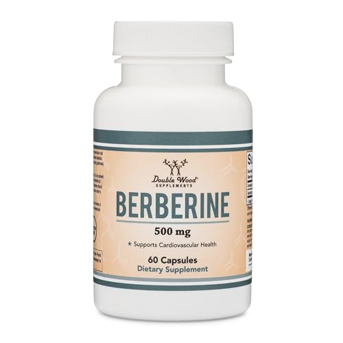 Berberine Supplement 500mg, 60 Capsules (Third Party Tested, Manufactured in The USA Double Wood SupplementsBuy Supplements Australia