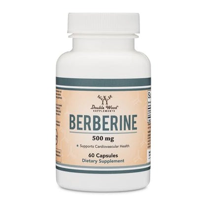 Berberine Supplement 500mg, 60 Capsules (Third Party Tested, Manufactured in The USA Double Wood SupplementsBuy Supplements Australia