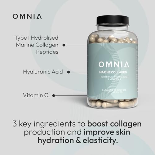 Omnia Marine Collagen Capsules 2400mg for Women & Men with Type I Collagen OMNIABuy Supplements Australia