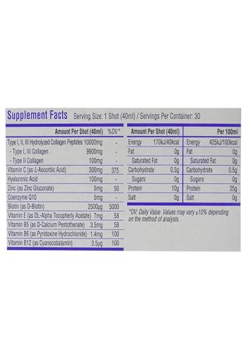 Sunberg Collagen Liquid Shots - 10000mg Collagen Supplement Type I,II,III Hyaluronic Acid BodygenixBuy Supplements Australia
