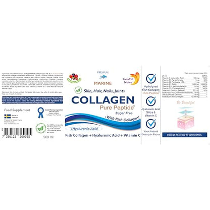 Swedish Nutra Liquid Marine Collagen - Sugar Free Berry Flavour | Minimize Fine Lines, Wrinkles & Improve Skin Elasticity Swedish NutraBuy Supplements Australia