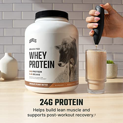 Levels Grass Fed 100% Whey Protein, No GMOs, Chocolate Peanut Butter, 5LB Levels NutritionBuy Supplements Australia