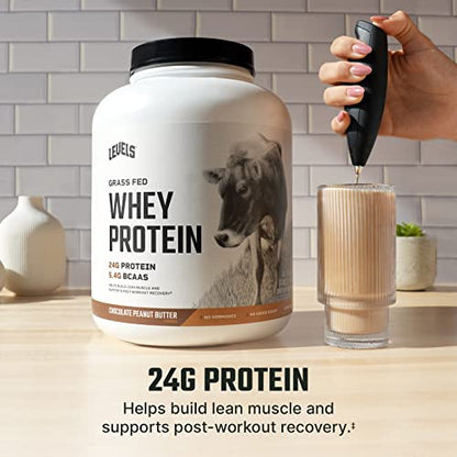 Levels Grass Fed 100% Whey Protein, No GMOs, Chocolate Peanut Butter, 5LB Levels NutritionBuy Supplements Australia