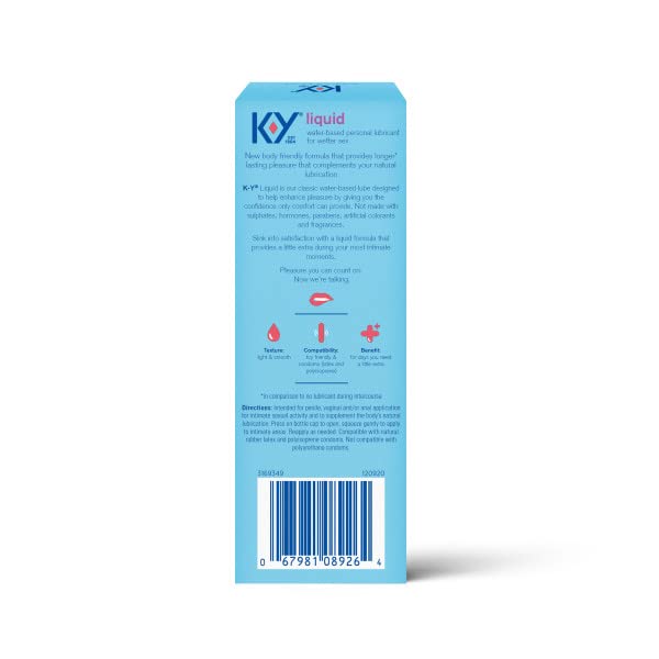 K-Y Liquid Personal Lubricant, Natural Feeling Water Based Lube For Women, Men & Couples K-YBuy Supplements Australia