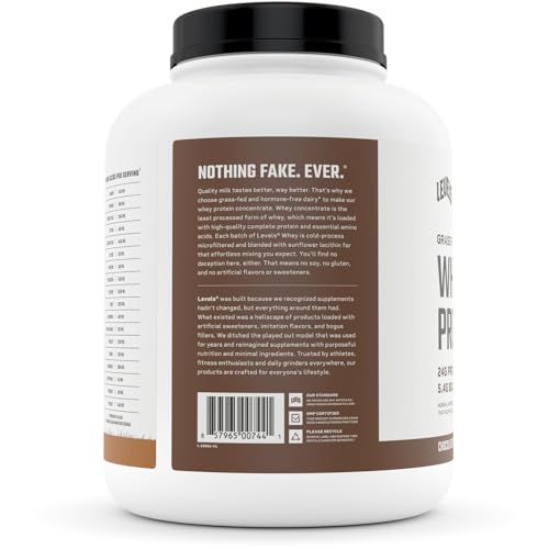 Levels Grass Fed 100% Whey Protein, No GMOs, Chocolate Peanut Butter, 5LB Levels NutritionBuy Supplements Australia