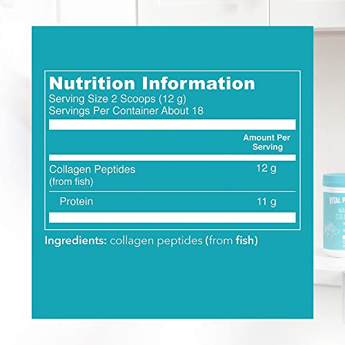 Vital Proteins Marine Collagen Peptides Powder Supplement - Hydrolyzed Collagen - 221g Canister VITAL PROTEINSBuy Supplements Australia