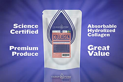 Clean & Pure Collagen Powder, Lab Tested Bovine Peptides with No or Zero Growth Hormones, Pesticides or Vet Meds - 400g Lean CaffeineBuy Supplements Australia