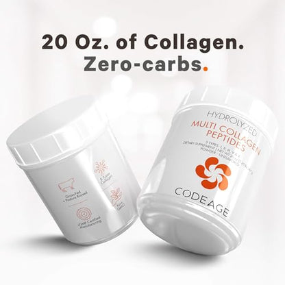 Code Age Multi-Collagen Protein Powder Hydrolyzed 20Oz All-in-One Super Bone Broth CodeageBuy Supplements Australia