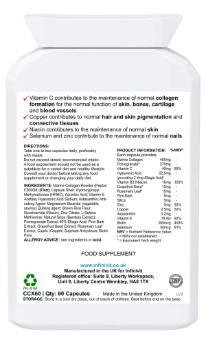 nfiniVit Marine Collagen Plus Blend Capsules - Hair Growth Enhancer with Enriched Vitamin C and Vitamin E InfiniVitBuy Supplements Australia