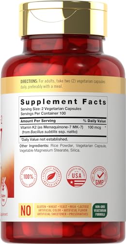 Carlyle Vitamin K2 MK7 100mcg | 200 Vegan Capsules | Menaquinone-7 Supplement CarlyleBuy Supplements Australia