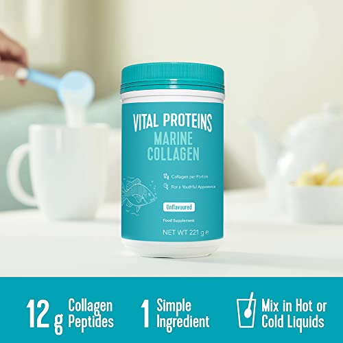 Vital Proteins Marine Collagen Peptides Powder Supplement - Hydrolyzed Collagen - 221g Canister VITAL PROTEINSBuy Supplements Australia
