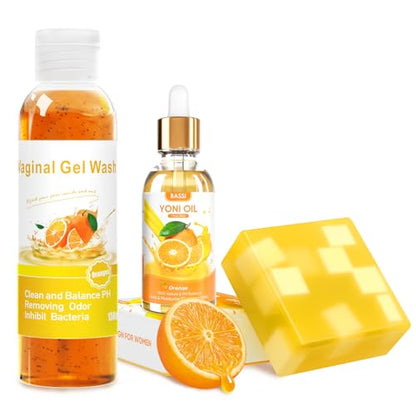 Yoni Soap & Yoni Oil & Feminine Wash Set for Women, Yoni Wash for Vaginal Ph Balance Remove