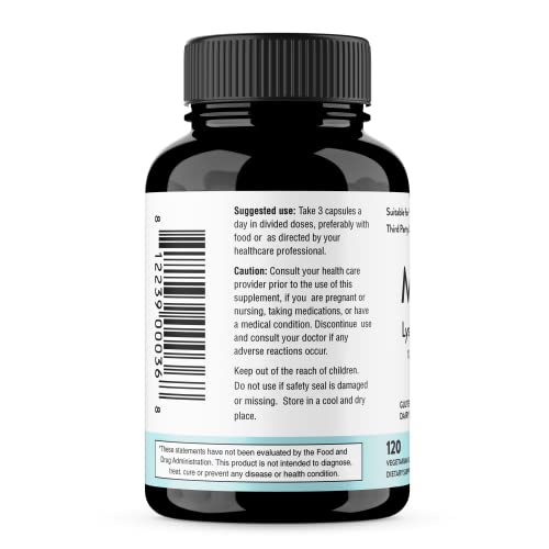 Sandhu's Magnesium Glycinate Lysinate | 120 Easy to Swallow Chelated Vegan Capsules | Magnesium Lysine Chelate Supplement for High Absorption | for Best Sleep, Leg Cramps, Relaxation Sandhu'sBuy Supplements Australia