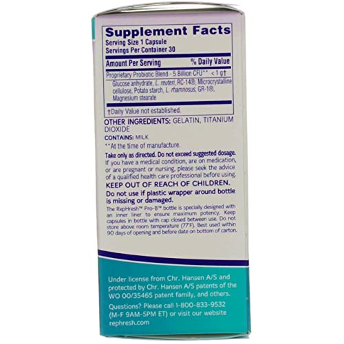 RepHresh Pro-B Vaginal Probiotic Feminine Supplement One Bottle 30 Count RephreshBuy Supplements Australia