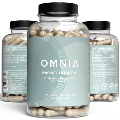 Omnia Marine Collagen Capsules 2400mg for Women & Men with Type I Collagen OMNIABuy Supplements Australia