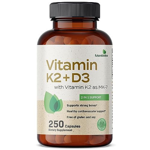 Futurebiotics Vitamin K2 (MK7) with D3 Supplement - Non-GMO Formula - 5000 IU Vitamin FuturebioticsBuy Supplements Australia
