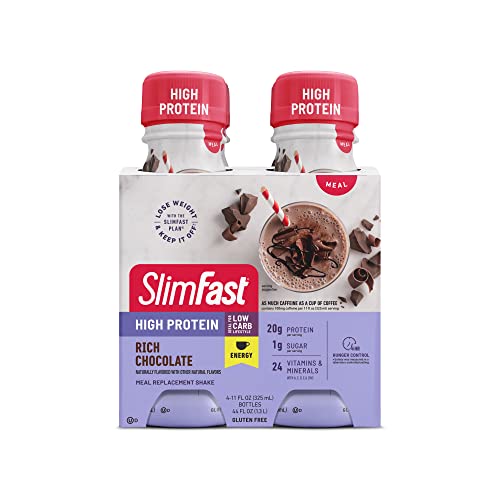 SlimFast Advanced Energy High Protein Meal Replacement Shake, Rich Chocolate, 20g SlimFastBuy Supplements Australia