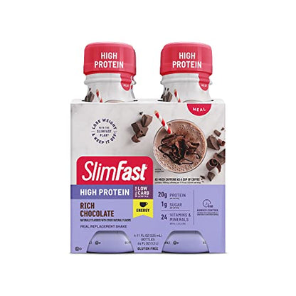 SlimFast Advanced Energy High Protein Meal Replacement Shake, Rich Chocolate, 20g SlimFastBuy Supplements Australia