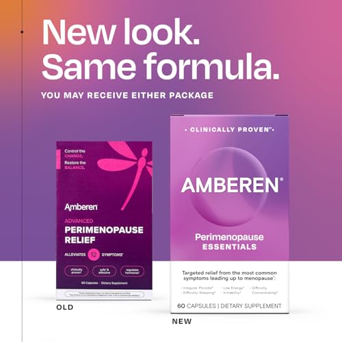 Amberen Perimenopause, Peri-Menopause Multi-Symptom Relief, Vitamin B, Vitamin E & Antioxidants Supplement, Helps Support Hormone Balance, Hot Flashes & Night Sweats, Supplements for Women, 180 Count AmberenBuy Supplements Australia