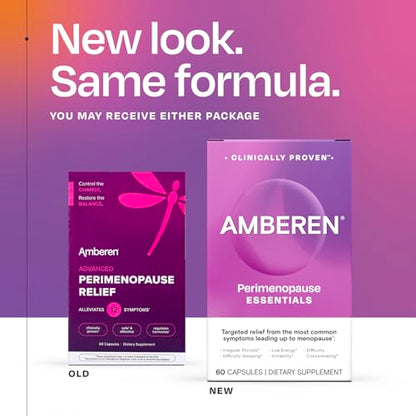 Amberen Perimenopause, Peri-Menopause Multi-Symptom Relief, Vitamin B, Vitamin E & Antioxidants Supplement, Helps Support Hormone Balance, Hot Flashes & Night Sweats, Supplements for Women, 180 Count AmberenBuy Supplements Australia