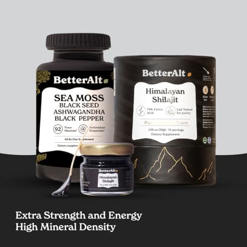 Better Alt Energy Duo with Pure Himalayan Shilajit Resin 30 gm & Sea Moss Capsules Better AltBuy Supplements Australia