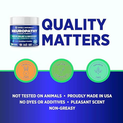 OWELL NATURALS Neuropathy Nerve Relief Cream - Maximum Strength Relief Cream for OWELL NATURALSBuy Supplements Australia
