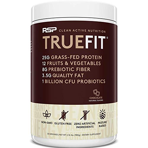 RSP NUTRITION AminoLean Pre Workout Energy (Pink Lemonade 30 Servings) with TrueFit Protein Powder (Chocolate 2 LB)