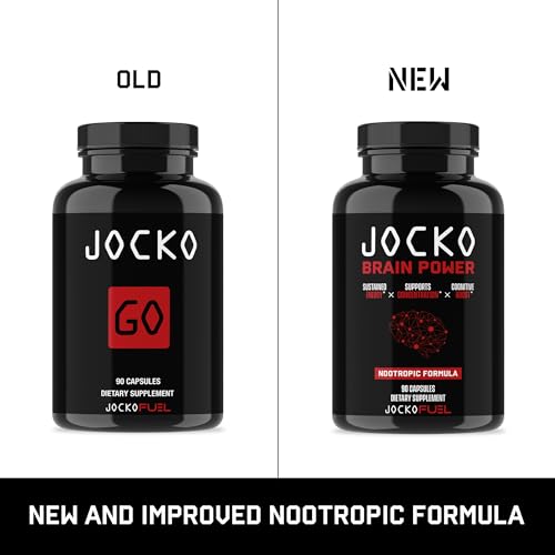Jocko Fuel Brain Power - Nootropic Dietary Supplements for Memory & Focus wiht L Theanine, L Carnitine- Energy & Focus Supplement (90 Capsules) Jocko FuelBuy Supplements Australia