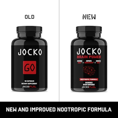 Jocko Fuel Brain Power - Nootropic Dietary Supplements for Memory & Focus wiht L Theanine, L Carnitine- Energy & Focus Supplement (90 Capsules) Jocko FuelBuy Supplements Australia