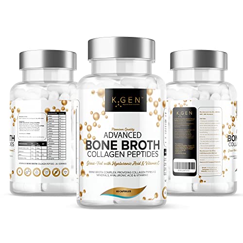 Pure Bone Broth Collagen Supplement Capsules Grass Fed Advanced Blend of Multi Collagen K GEN rejuvenation nutritionBuy Supplements Australia