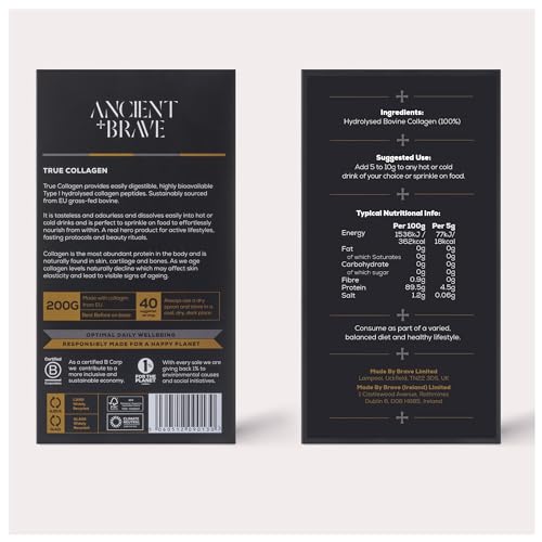 Ancient + Brave True Collagen 200g - Grass-Fed Bovine Collagen Powder Ancient + BraveBuy Supplements Australia