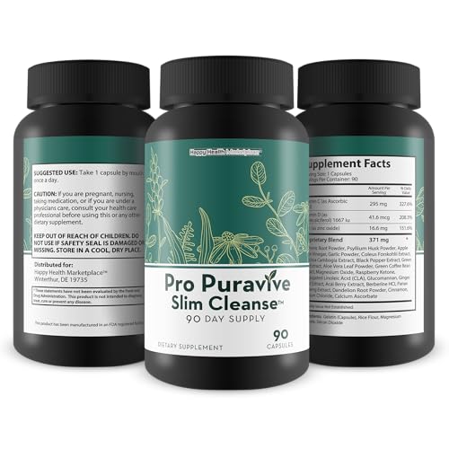 Pro Puravive Slim Cleanse - 90 Day Supply - Our Best Gentle Full Body Detox Cleanse Happy Health MarketplaceBuy Supplements Australia
