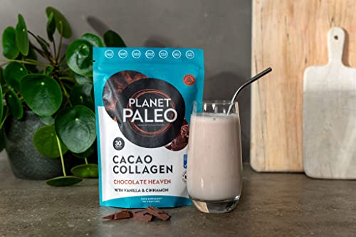 Planet PaleoCacao Collagen Powder (285g, 30 Servings) - MSC Certified, Wild Caught Marine Collagen Planet PaleoBuy Supplements Australia