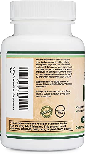 DHEA 100mg | 180 Capsules | Max Strength 6 Month Supply | Third Party Tested | Hormone Double Wood SupplementsBuy Supplements Australia