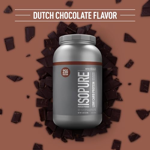 Isopure Dutch Chocolate Whey Isolate Protein Powder with Vitamin C & Zinc for Immune IsopureBuy Supplements Australia